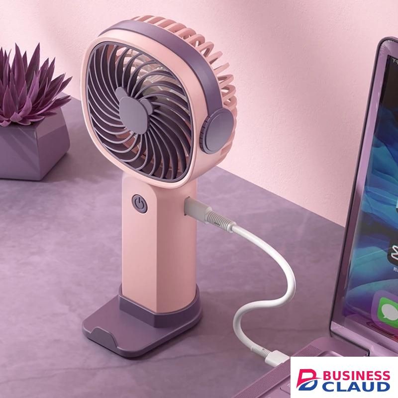 Mini Handheld Fan, USB Rechargeable Portable Fan with Removable Base for Home Office Outdoor