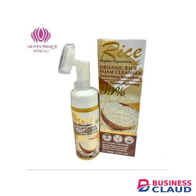 Fruit Of The Wokali Rice Brighten Regeneration Foam Cleanser â€“ 150ml - Organic Deep Clean, Makeup Removal & Skin Brightening