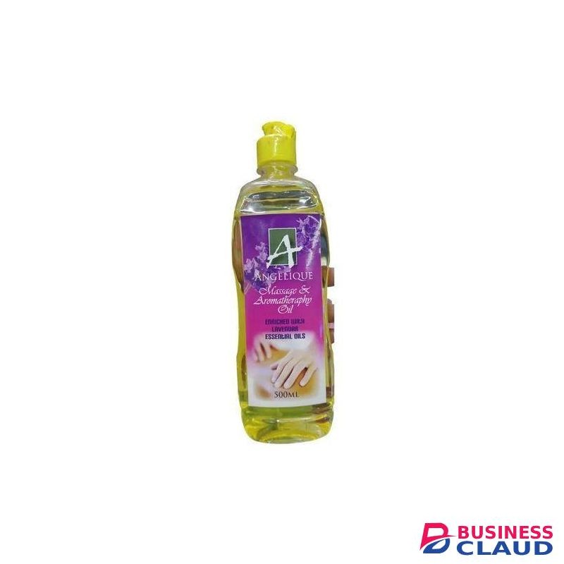 Angelique Massage & Aromatherapy oil enriched with Lavender Essential Oil for Massage Therapy, Soothing, Calming -500ml