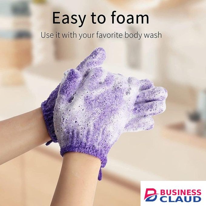 1 Pair Exfoliating Bath Gloves for Beauty Spa Massage Skin Shower Scrubber Assorted Colours