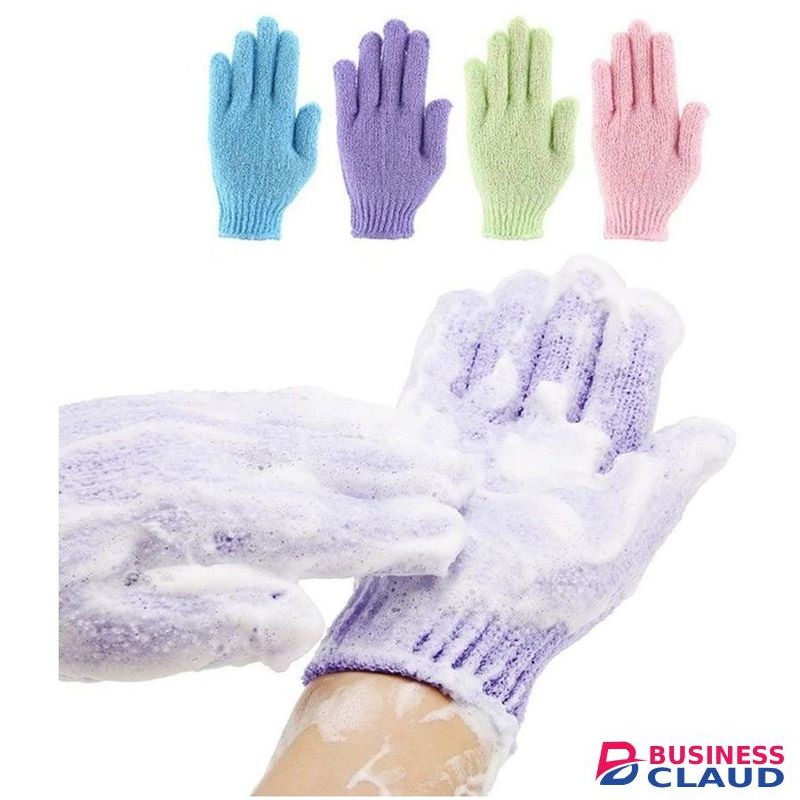 1 Pair Exfoliating Bath Gloves for Beauty Spa Massage Skin Shower Scrubber Assorted Colours