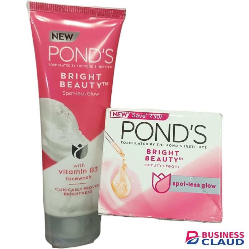 Pond's BRIGHT BEAUTY Spotless Glow FACE WASH With Vitamin B3 + Spotless Glow FACE CREAM nk