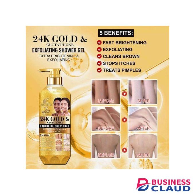 Roushun Kiss Beauty 24K Shea Butter Shower Cream 1000 ml.