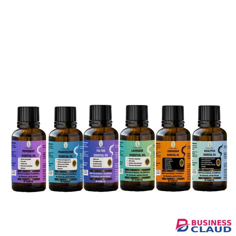 VitalEssence Aromas Essential Oil Set - (Beauty & Skin Glow Set ) 6 Essential oils x 5ml each