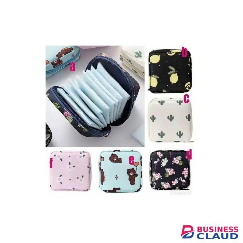 New Sanitary Pad Bag Travel Sanitary Storage Pouch Bag Coins Purse Tampon Holder Portable Pouch With Zipper Portable Cosmetic Storage Bags - 1PC