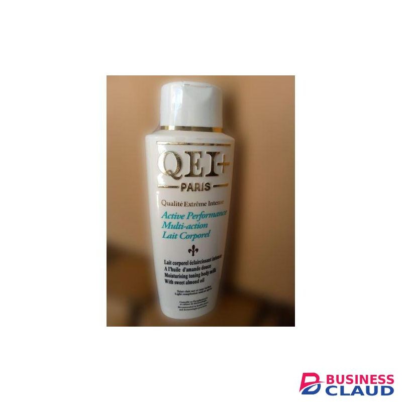 Qei+ Paris Active Performance muti-action lait Corporel moisturizing toning body milk with sweet almond oil