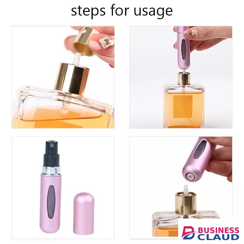 Mini Portable Refillable Spray Perfume Bottle Cosmetic Container - 5ML Black
