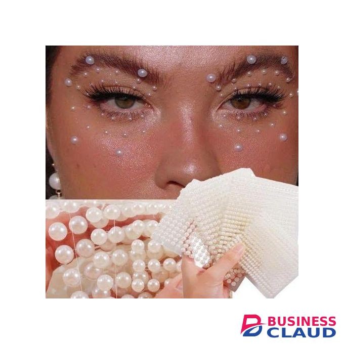 165pcs Mix 3/4/5/6mm Hair Faux Pearls Stick On Self Adhesive Pearl Face Stickers For Hair Makeup Nail DIY Craft Jewelry Half Round Acrylic Sheet