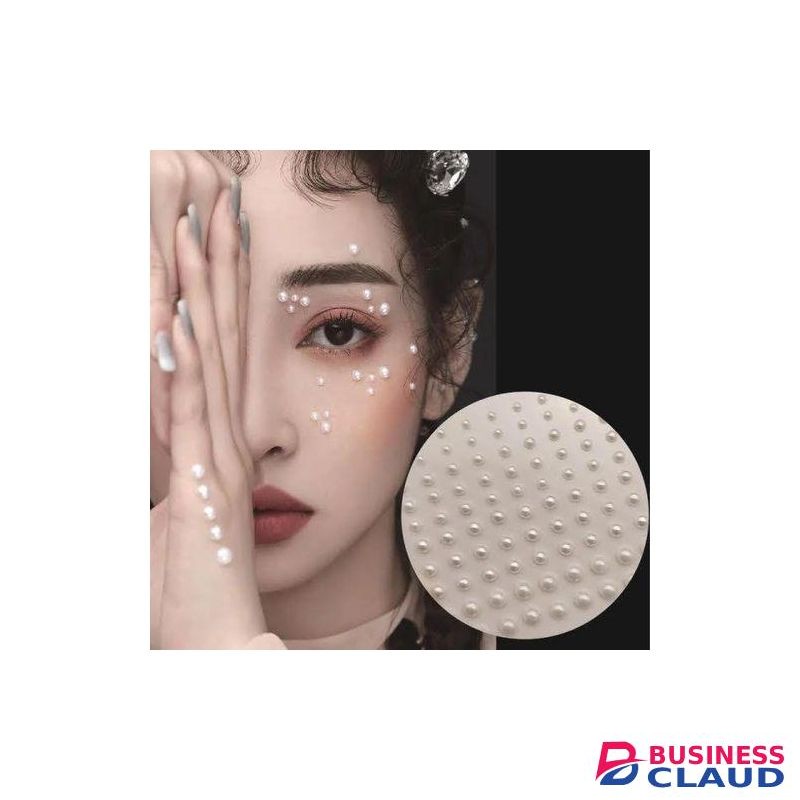 165pcs Mix 3/4/5/6mm Hair Faux Pearls Stick On Self Adhesive Pearl Face Stickers For Hair Makeup Nail DIY Craft Jewelry Half Round Acrylic Sheet