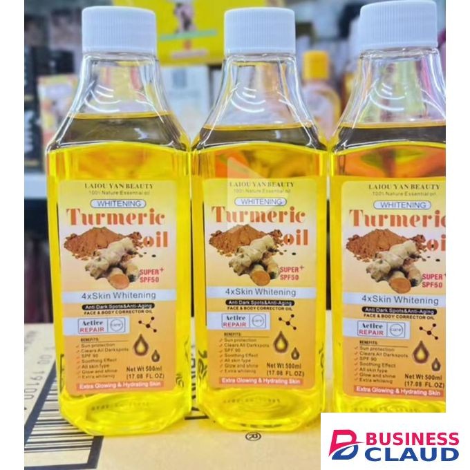 Laiou Yan Beauty Tumeric oil 4×Super whitening face and body Corrector Oil-500ml