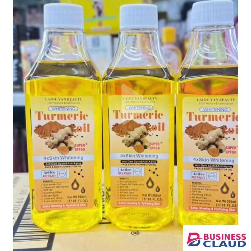 Laiou Yan Beauty Tumeric oil 4×Super whitening face and body Corrector Oil-500ml