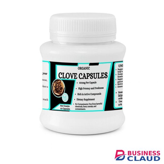 Clove Capsules - Supports Immune Health & Digestive Wellness - 50 Capsules