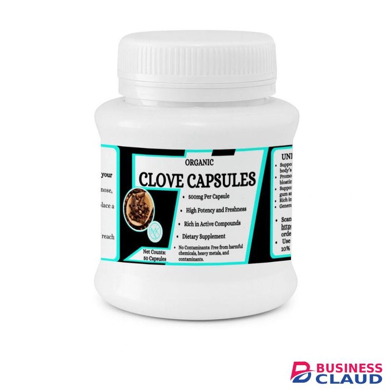 Clove Capsules - Supports Immune Health & Digestive Wellness - 50 Capsules