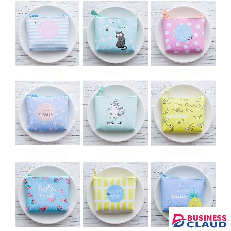 Money Purse Waterproof Cute Pattern Small Coin Purse Portable Change Bag Fashionable Multicolor Zip Change Purse