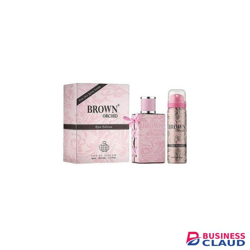 Brown Orchid Rose Edition + Free Deo Edp Perfume Spray 80ml For Her - Luxurious And Sensual Fragrance