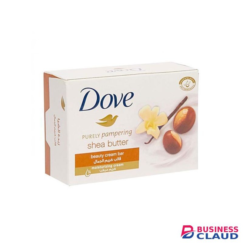Dove Purely Pampering Shea Butter Beauty Bar 135g 1/4 Moisturizing Cream with Warm Vanilla Scent Nourishing & Gentle Cleansing Bar