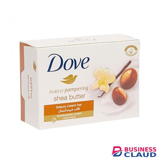 Dove Purely Pampering Shea Butter Beauty Bar 135g 1/4 Moisturizing Cream with Warm Vanilla Scent Nourishing & Gentle Cleansing Bar
