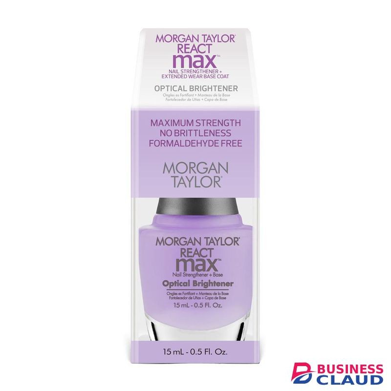 MORGAN TAYLOR React Max Nail Strengthener + Extended Base Coat (Optical Brightener)