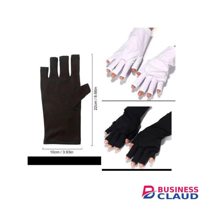Anti UV Gloves For Gel Nail Lamp, Professional UV Protection Gloves For Manicures, Fingerless Gloves For Protecting Hands From Nails UV Light