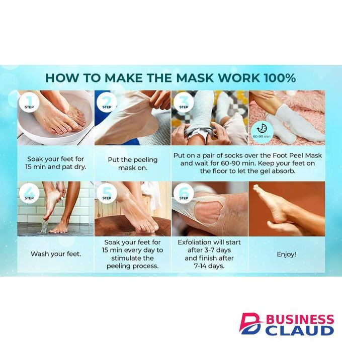 Exfoliating, Softening, Lightening and Moisturizing Foot Masks for Callused, Dry & Dead Skin Removal