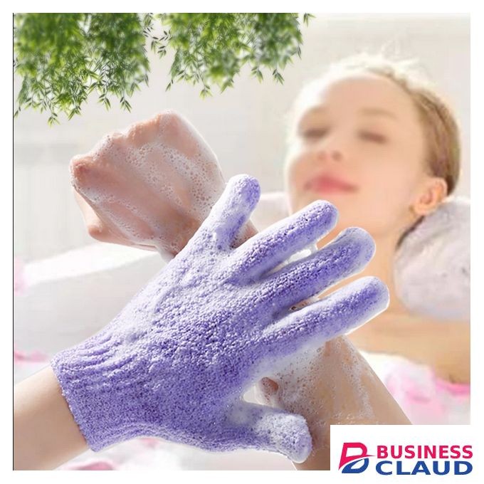 Exfoliating Purple Gloves for Body Scrub