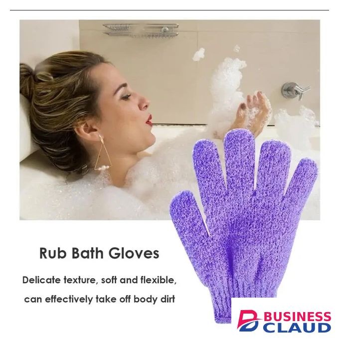 Exfoliating Purple Gloves for Body Scrub