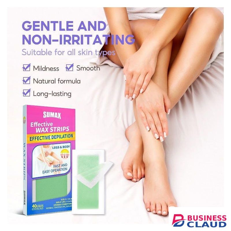 Women Men Gentle 40 PCs Bikini Body Hair Removal Wax Strips