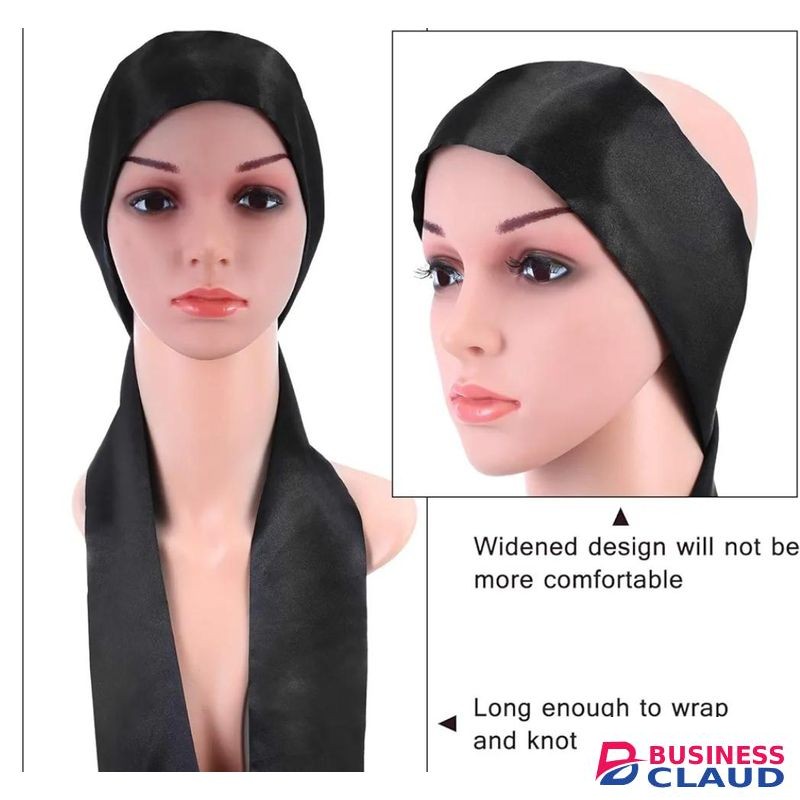 3 Pieces Wig Grip Band Satin Headbands Edge Wrap Non Slip Hair Wrap for Keep Wig Secured, Makeup, Facial, Sport, Yoga (Black)