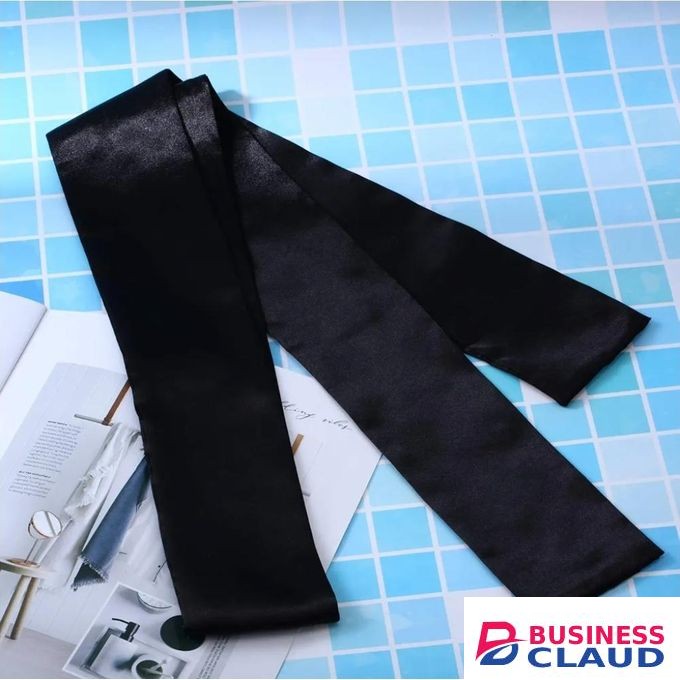 5 Pieces Wig Grip Band Edge Wrap Satin Headbands Non Slip Hair Wraps Silk Scarf Headband for Makeup/Facial/Sport/Yoga (Black)