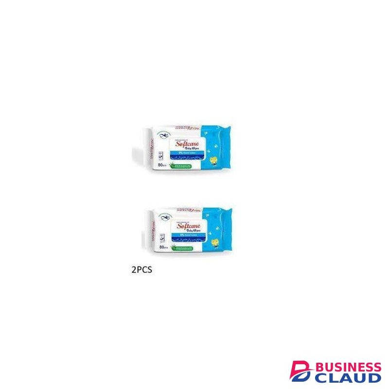 Softcare Baby Wet Wipes 80pcs Value Pack (×2)