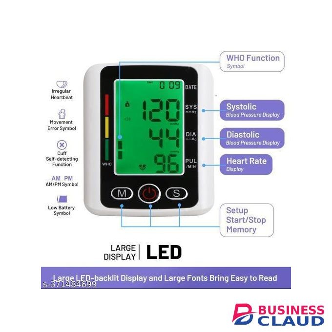 Digital Blood Pressure Monitor with Voice Function - Automatic Upper Arm Cuff for Accurate Home Health Monitoring