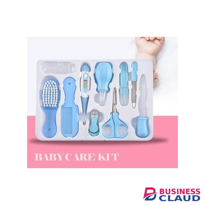 Baby Care Grooming Kit 10-in-1 Nursery Healthy Care Set - Blue