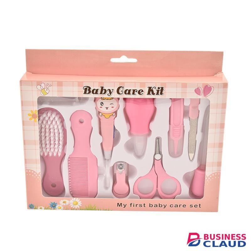 Pink Baby Care 8-Piece Set Baby Healthy Baby Essentials Care Kit for Infant