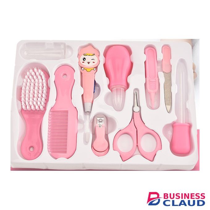 Pink Baby Care 8-Piece Set Baby Healthy Baby Essentials Care Kit for Infant