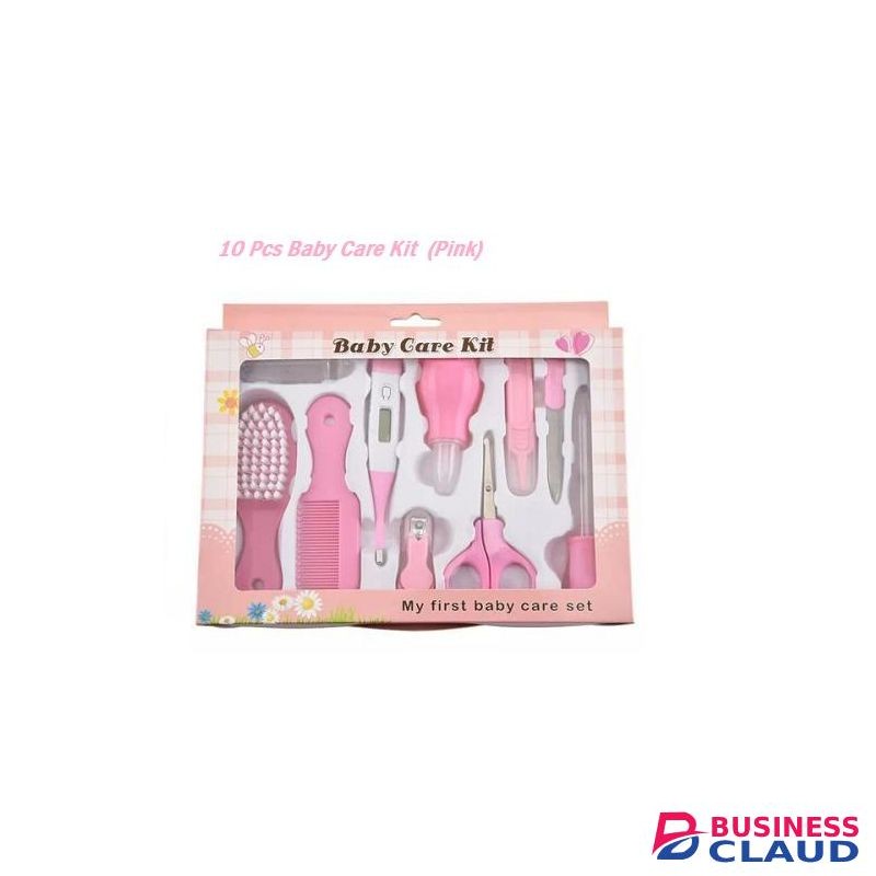 Baby Care Kit 10 Pcs (Pink) – Newborn Grooming Essentials Set