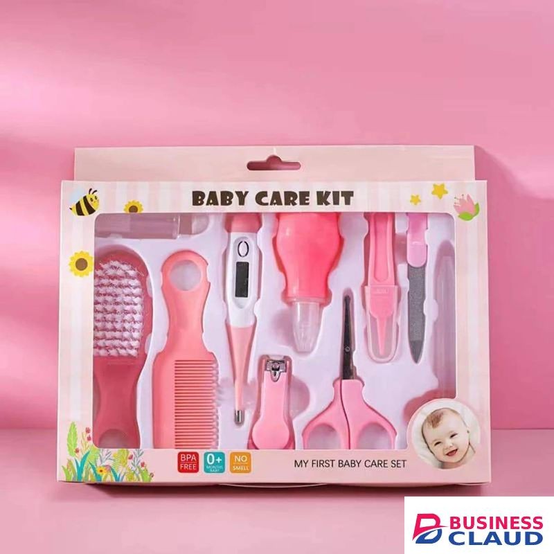 10pcs baby care grooming set-pink