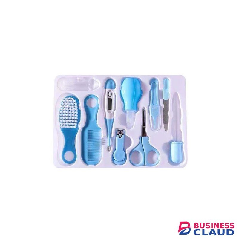 10 pcs baby care grooming set-blue