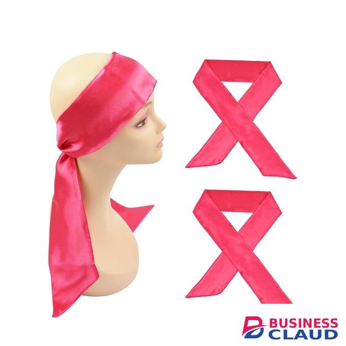 Wig Grip Band Soft Satin Scarf Fashion Headbands for Lace Frontal Wigs Fixing Makeup Sports Yoga Facial (2 Pcs, Pink)