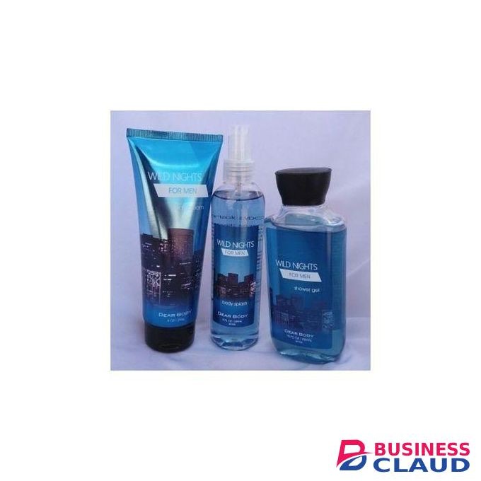 Dear Body Men body splash. Body cream and body gel