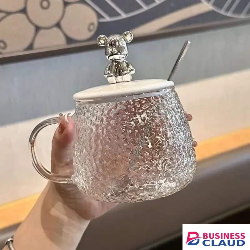 2 Pcs Borosilicate Glass Cup With Lid