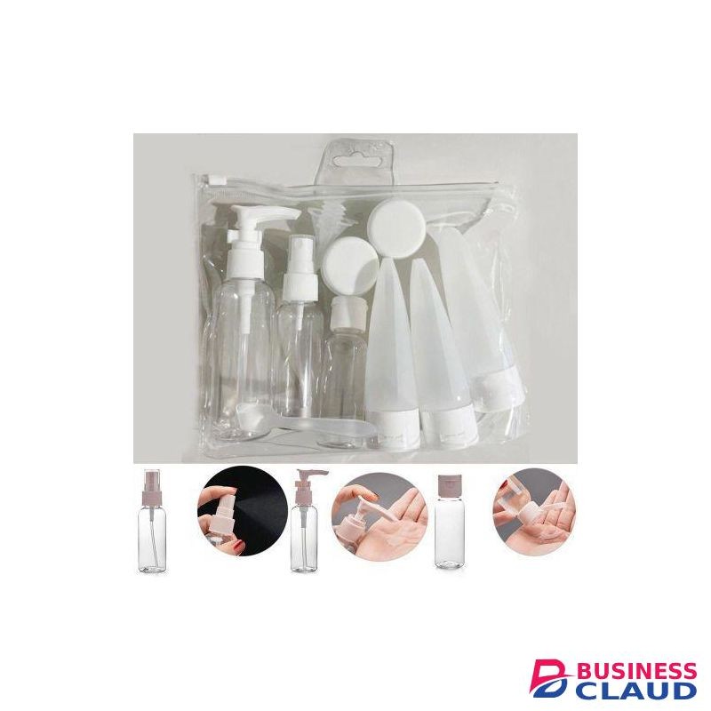 11pcs Travel Refillable Bottle Set- Spray or Lotion or Shampoo or Shower Gel Tube