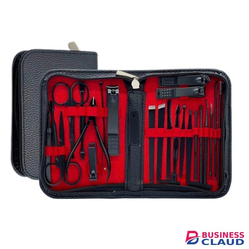 26pcs Professional Manicure Pedicure Set – Complete Grooming Nail Care Kit with Nail Clippers & Beauty Tools – Black