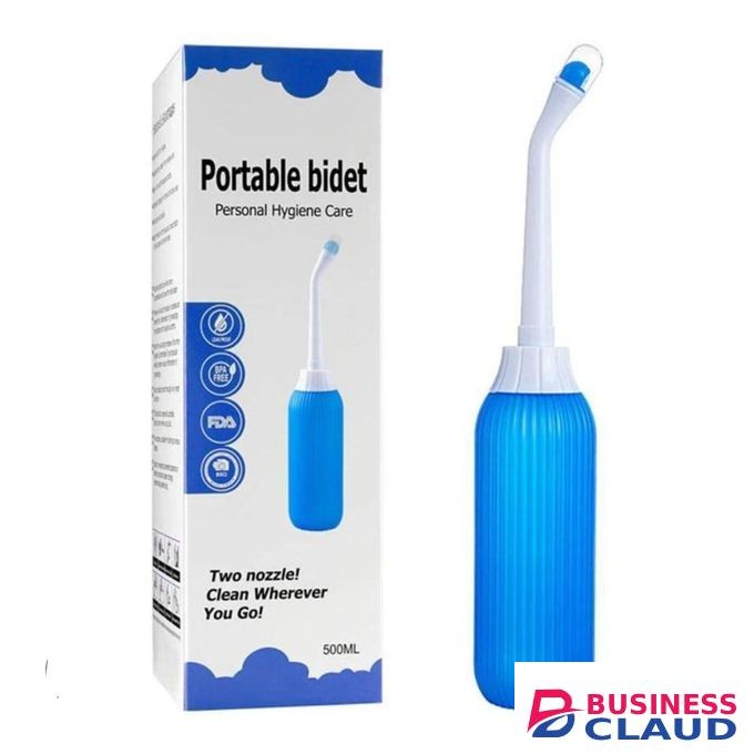 Portable Bidet for Personal Hygiene Care, 500ML Handheld Travel Bidet Sprayer, Manual Squeeze Peri Bottle for Postpartum Care and Camping, Leak-Proof Personal Cleansing Bottle with Long Nozzle