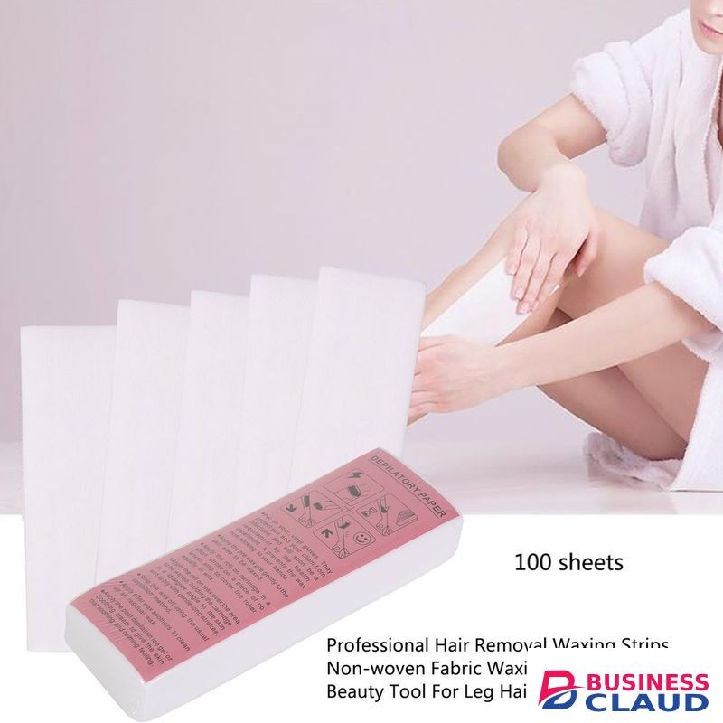 100Pcs Hair Removal Waxing Strips Waxing Papers Depilatory Beauty Tool-white