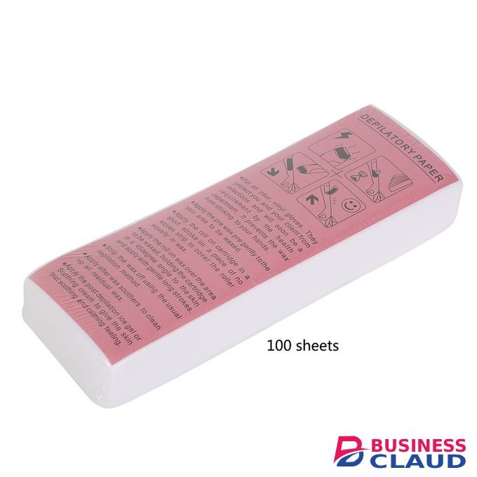 100Pcs Hair Removal Waxing Strips Waxing Papers Depilatory Beauty Tool-white