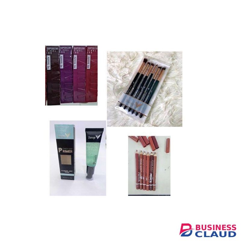 3pcs Lipstick, power grip primer, Eyeshadow brushes set, lip liner pack