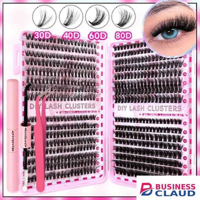 32 rows of false eyelashes (30+40+60+80 Fluffy)