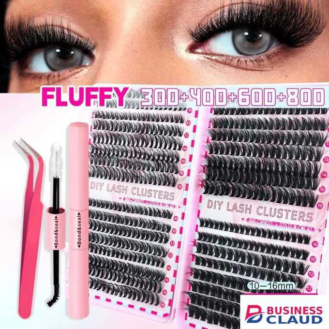 32 rows of false eyelashes (30+40+60+80 Fluffy)