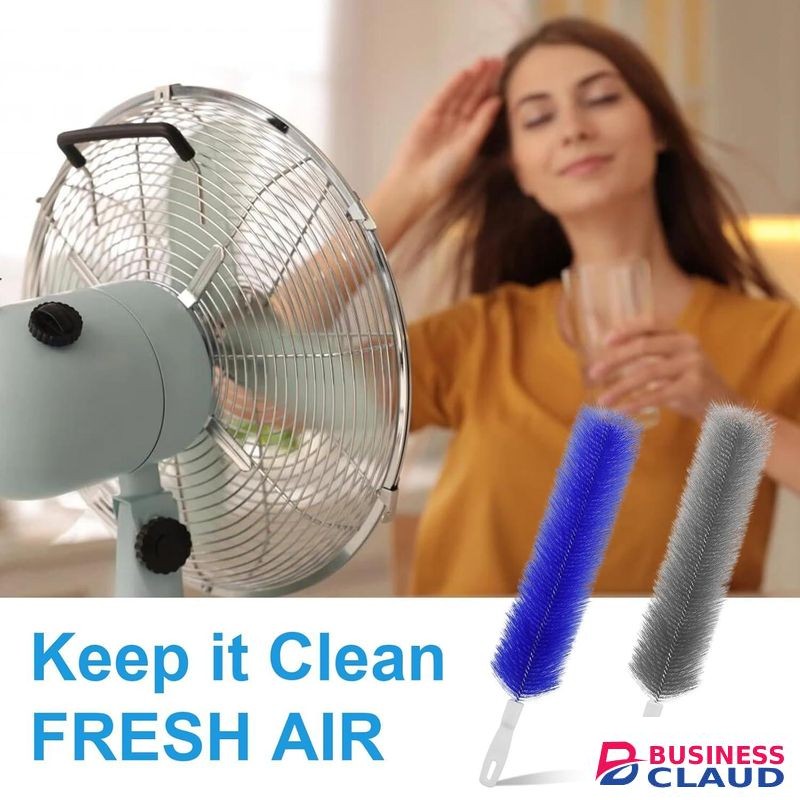 Cobweb Duster, Bendable Fan Duster, Plastic Fan Cleaner Brush,Microfiber Head Dusting Brush, Reusable Dust Remover for Air Conditioning Shutters,Ceiling Fan Blades,Air Vents, Curtains, Cars-1pc