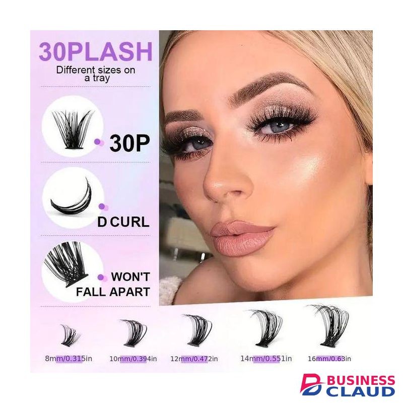 Sara & Oliver DIY Eyelash Extension Kit Single Cluster False Eyelash 280pcs Eyelash Clusters 8-16mm with free gifts